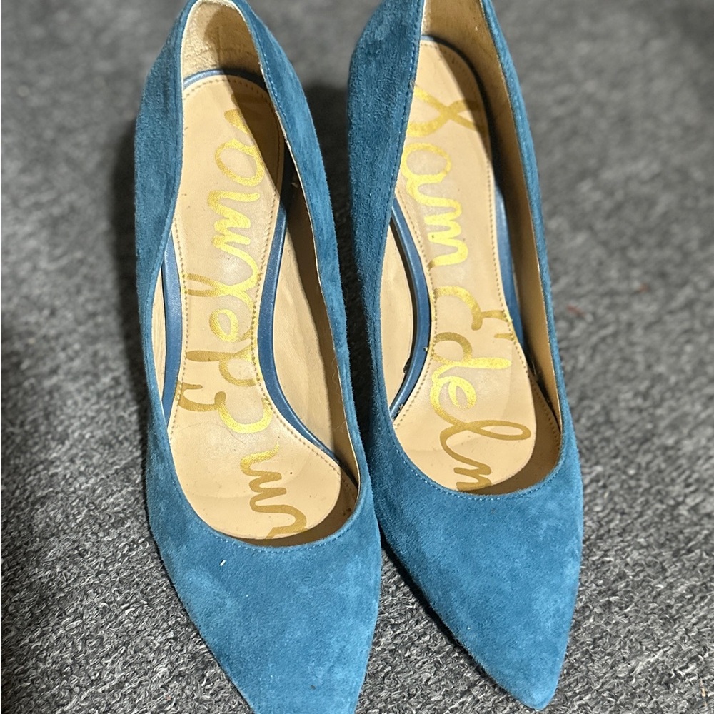 Sam Edelman Blue Suede Heels